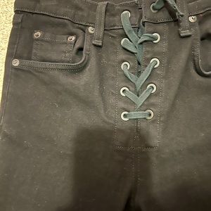 Rag and Bone Black Lace-up Jeans
